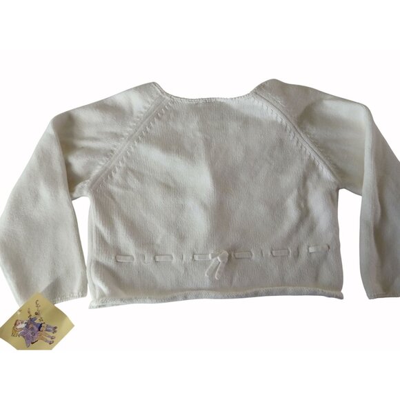 Gymboree Girls 3T White Cardigan Tan Overalls Strawberry Patch Set Embroidered - Picture 10 of 16